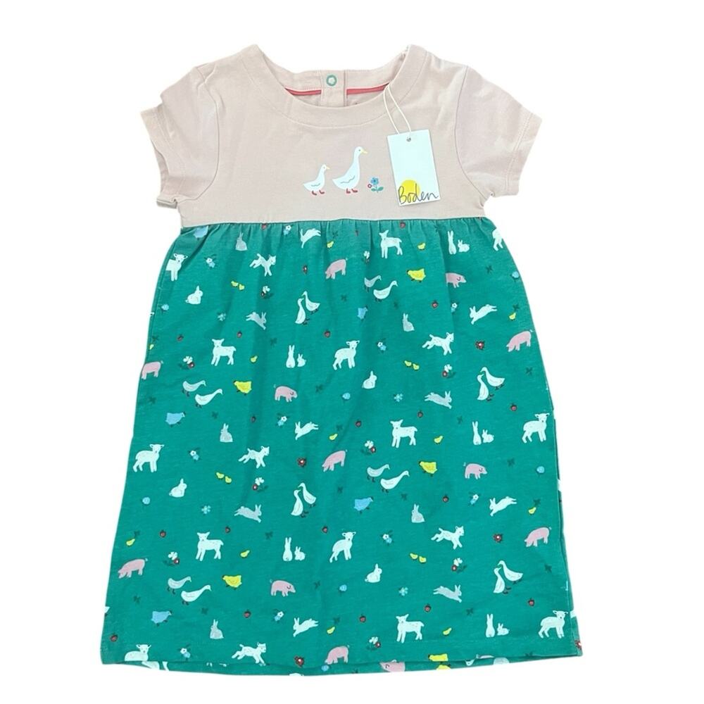 NWT Baby Boden (3|4y) Farm Print Dress